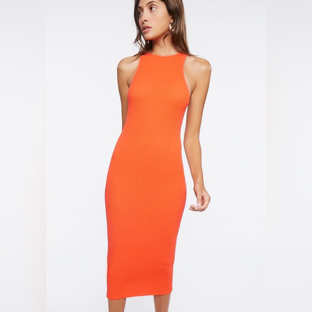 Seamless bodycon midi tank dress
